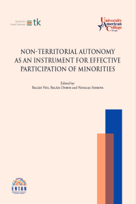 Megjelent Vizi Balázs, Dobos Balázs és Natalija Shikova szerkesztésében a Non-Territorial Autonomy as an Instrument for Effective Participation of Minorities c. kötet